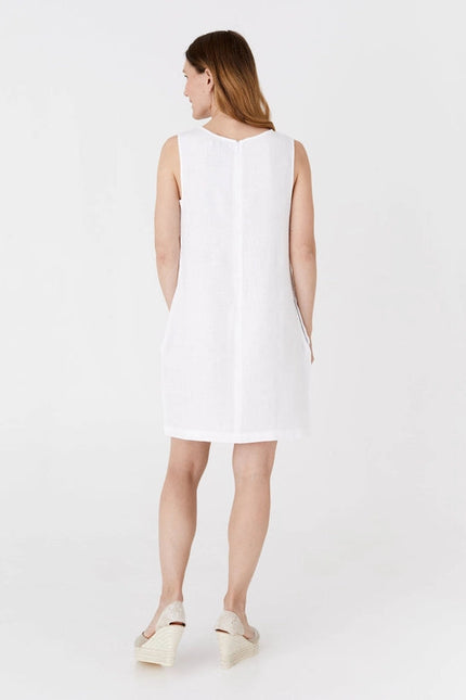 Midi Linen Dress Manhattan in White