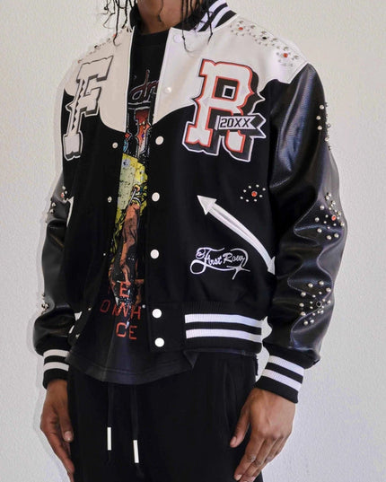 Midnight Rodeo Leather Varsity Jacket