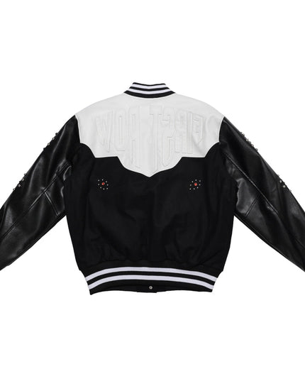 Midnight Rodeo Leather Varsity Jacket