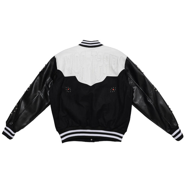 Midnight Rodeo Leather Varsity Jacket