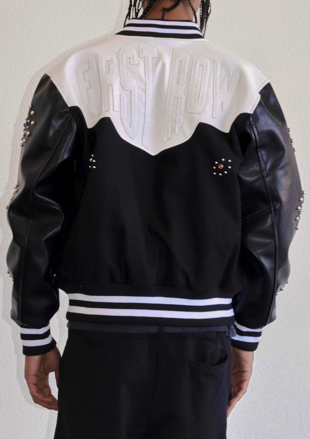 Midnight Rodeo Leather Varsity Jacket