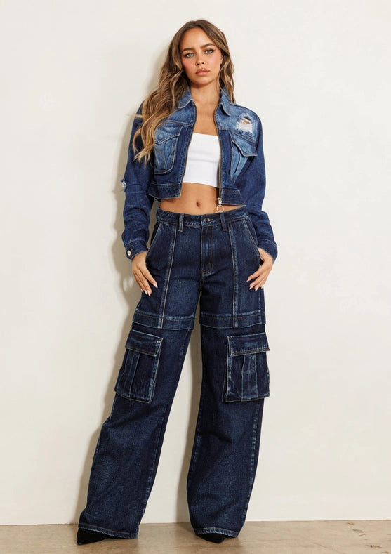 Miley Cargo Wide Jeans