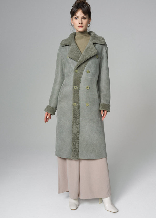 Mint Reversible Genuine Sheepskin Maxi Coat-1