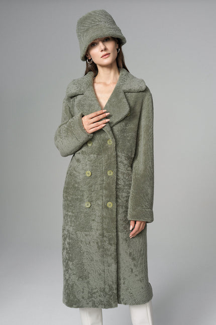 Mint Reversible Genuine Sheepskin Maxi Coat-2