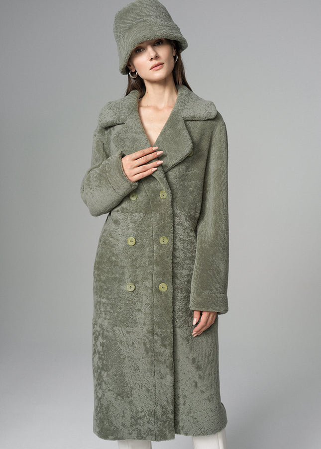 Mint Reversible Genuine Sheepskin Maxi Coat-2