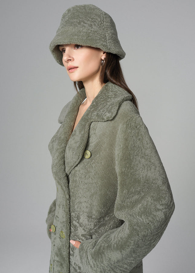 Mint Reversible Genuine Sheepskin Maxi Coat-3