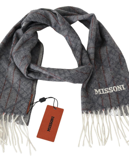 Missoni Elegant Unisex Cashmere Scarf with Signature Pattern