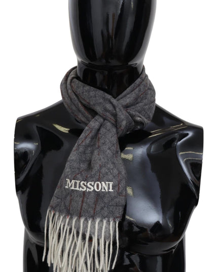 Missoni Elegant Unisex Cashmere Scarf with Signature Pattern