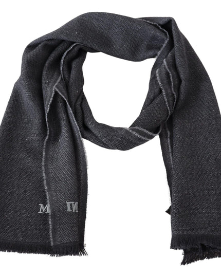 Missoni Elegant Wool Scarf with Signature Embroidery