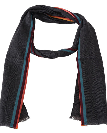 Missoni Elegant Wool-Silk Blend Striped Scarf