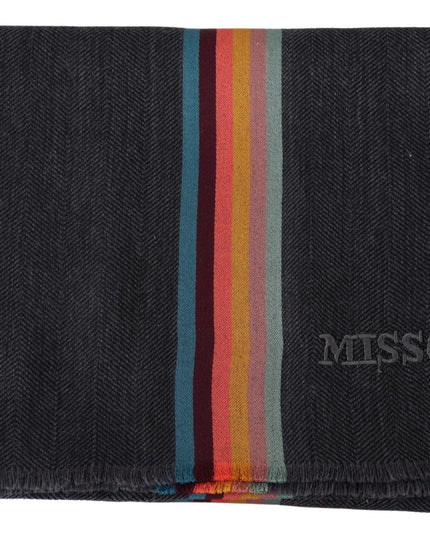 Missoni Elegant Wool-Silk Blend Striped Scarf