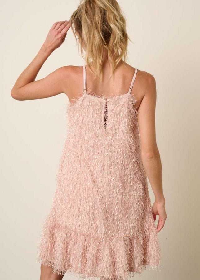 Mittoshop Feather Ruffle Hem Mini Cami Dress