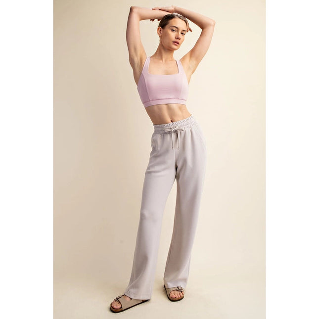 Modal Poly Span Scuba Straight Pant Mocha Cream