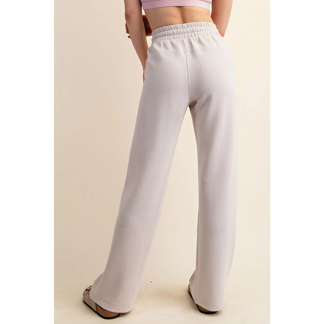 Modal Poly Span Scuba Straight Pant Mocha Cream