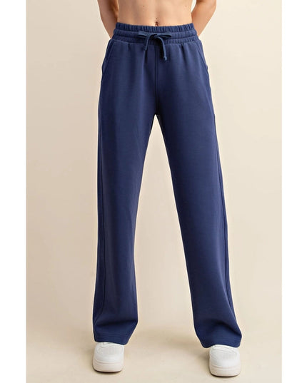 Modal Poly Span Scuba Straight Pant Smoky Navy