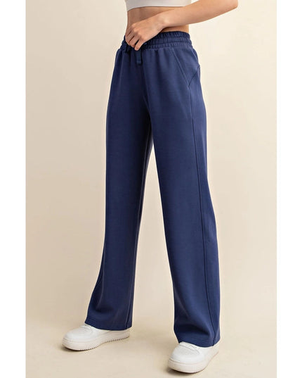 Modal Poly Span Scuba Straight Pant Smoky Navy