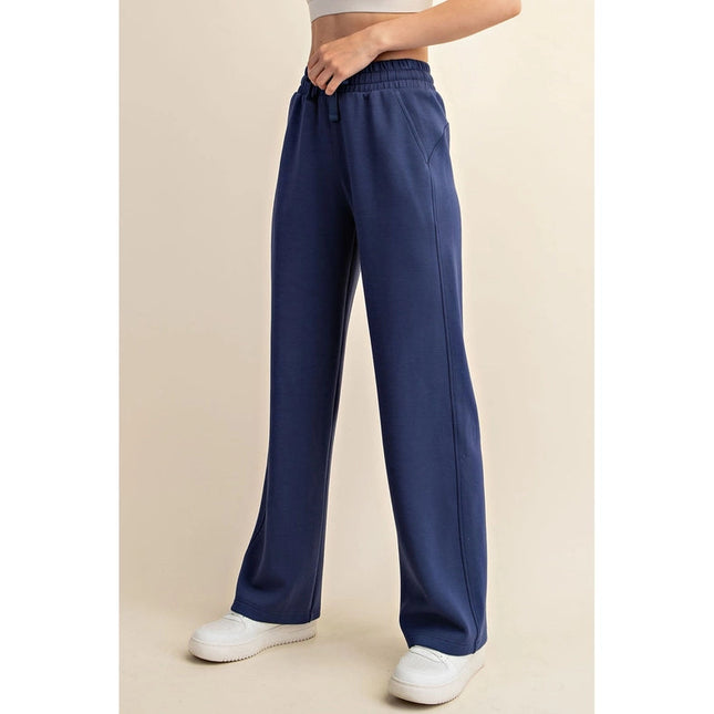 Modal Poly Span Scuba Straight Pant Smoky Navy