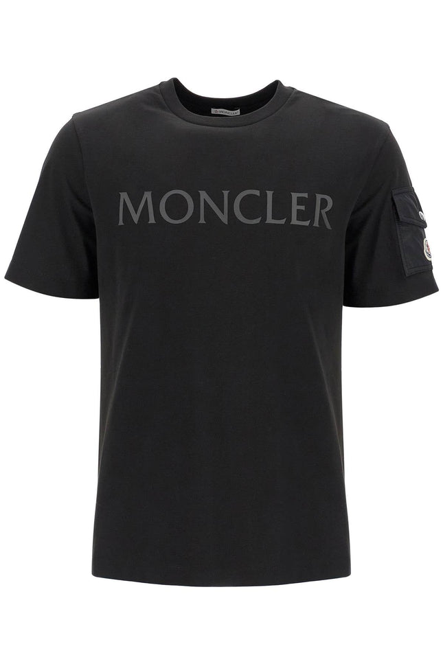 Moncler pocket t-shirt with six - Black