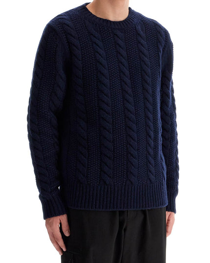 Moncler wool and cashmere cable knit pullover