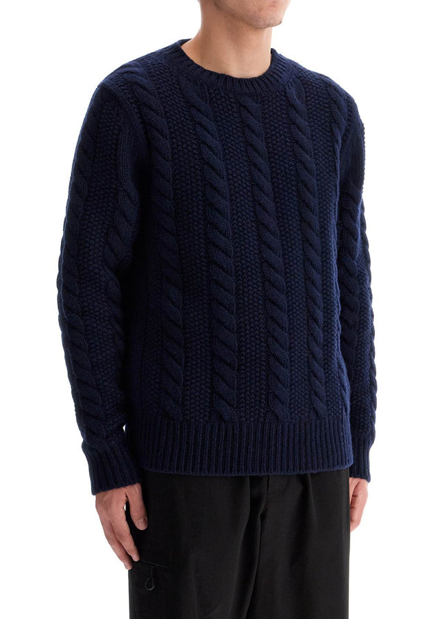 Moncler wool and cashmere cable knit pullover