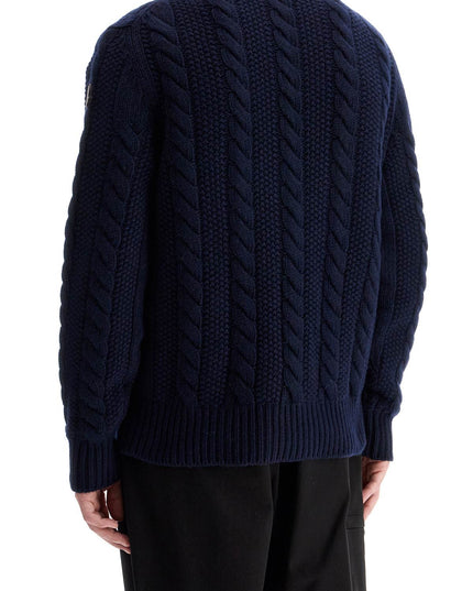 Moncler wool and cashmere cable knit pullover