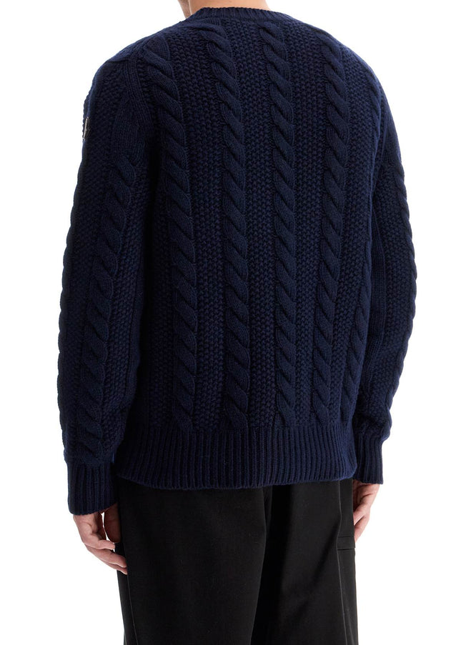 Moncler wool and cashmere cable knit pullover