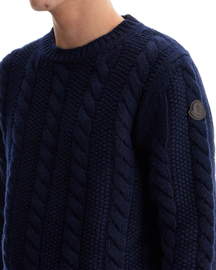 Moncler wool and cashmere cable knit pullover