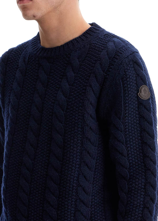 Moncler wool and cashmere cable knit pullover