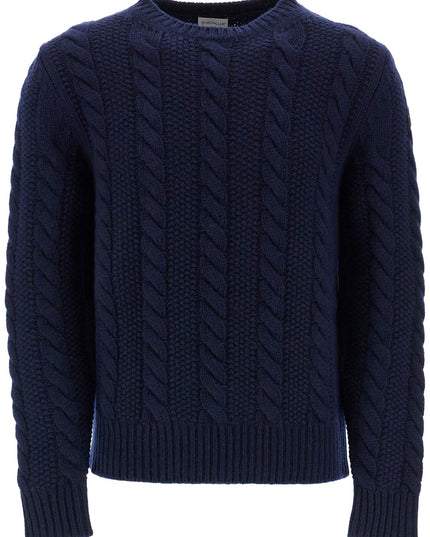 Moncler wool and cashmere cable knit pullover