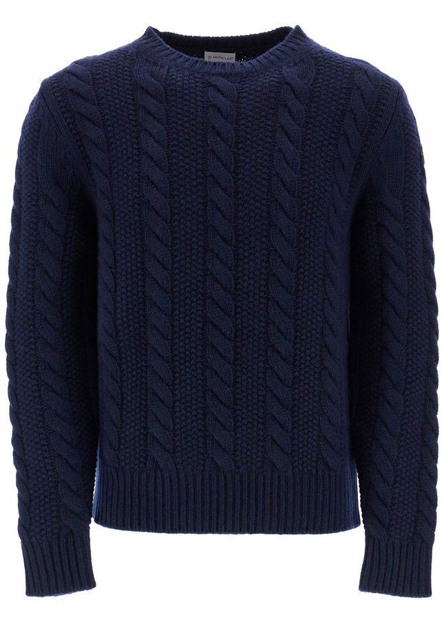 Moncler wool and cashmere cable knit pullover