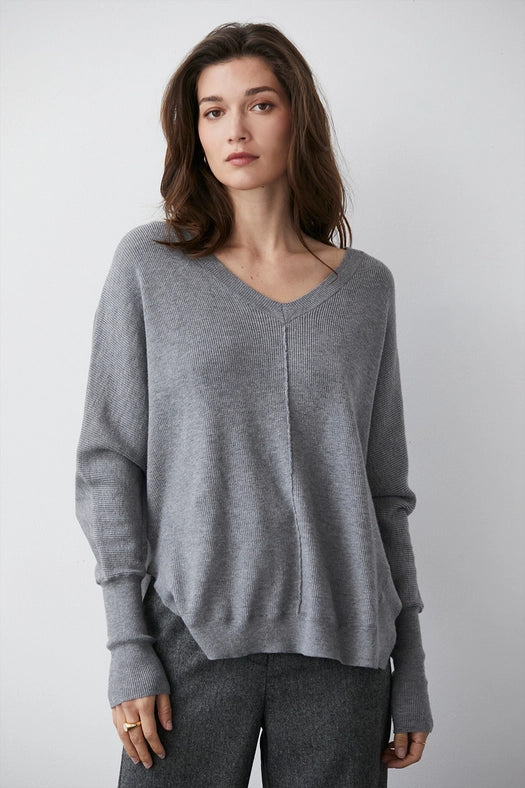 Monica V-Neck Dolman Sweater Top