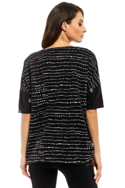 Moon-Print Tunic Top