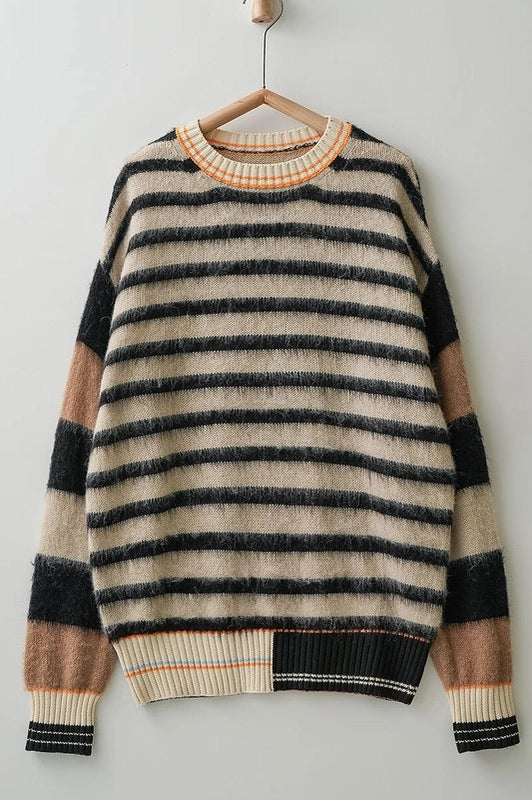 Mountainous Stripes Knit Sweater