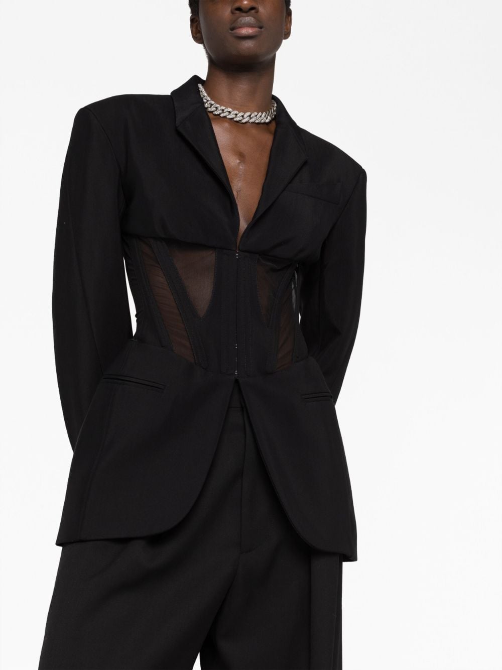 Mugler Jackets Black-women > clothing > jackets-Mugler-Urbanheer