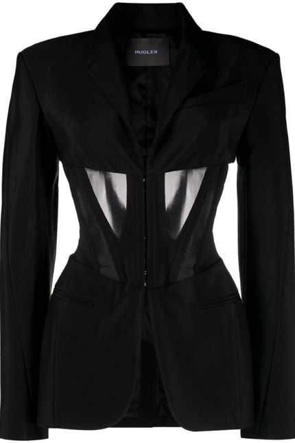 Mugler Jackets Black-women > clothing > jackets-Mugler-Urbanheer