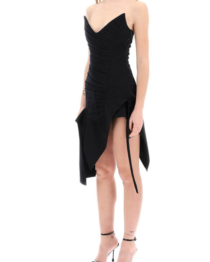 Mugler asymmetric mini bustier dress