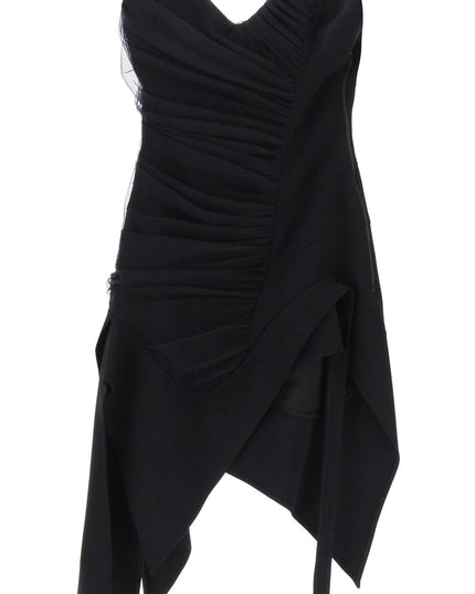 Mugler asymmetric mini bustier dress