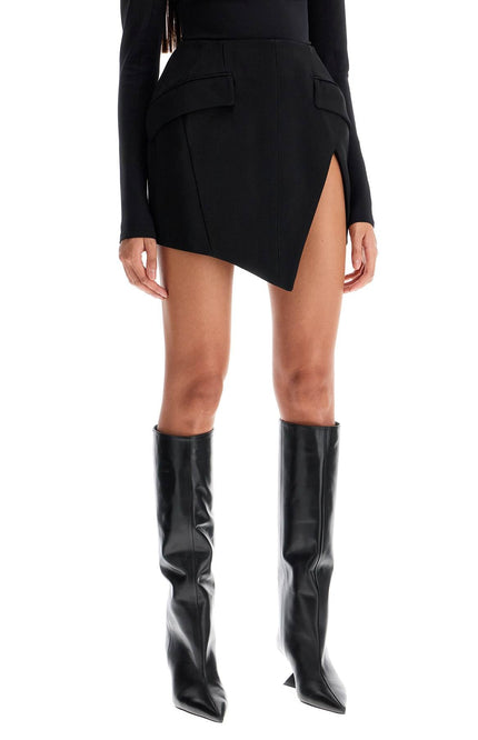 Mugler asymmetric mini skirt with slit