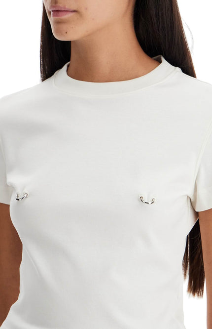 Mugler cropped t-shirt with piercing