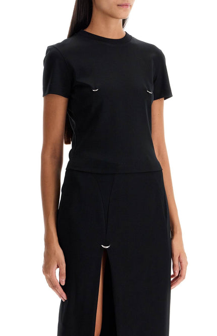 Mugler cropped t-shirt with piercing