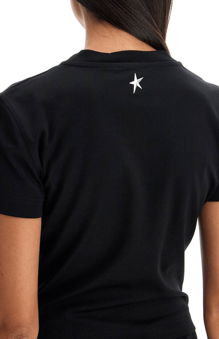 Mugler cropped t-shirt with piercing