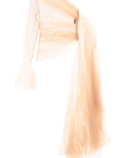 Mugler one-shoulder tulle