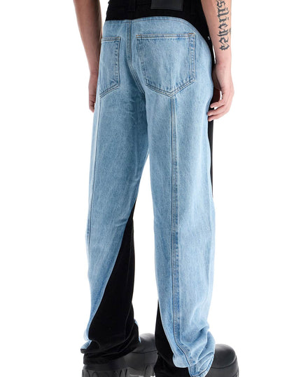 Mugler two-tone denim jeans