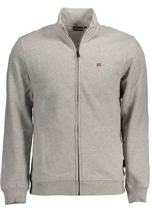 NAPAPIJRI SWEATSHIRT WITH ZIP MAN GRAY-0