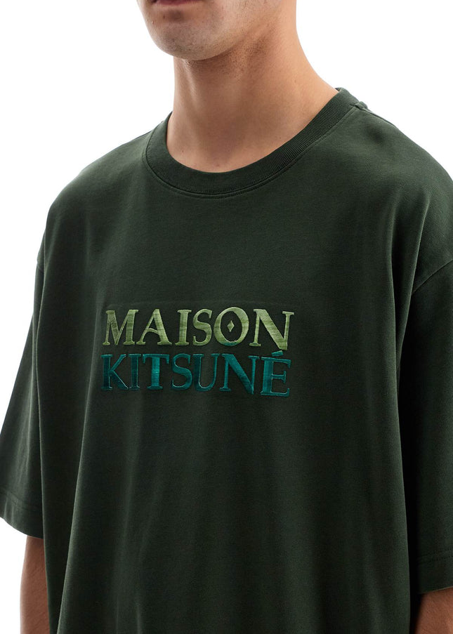 Maison Kitsune oversized t-shirt with gradient logo