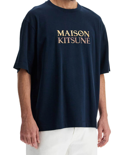 Maison Kitsune oversized t-shirt with gradient logo