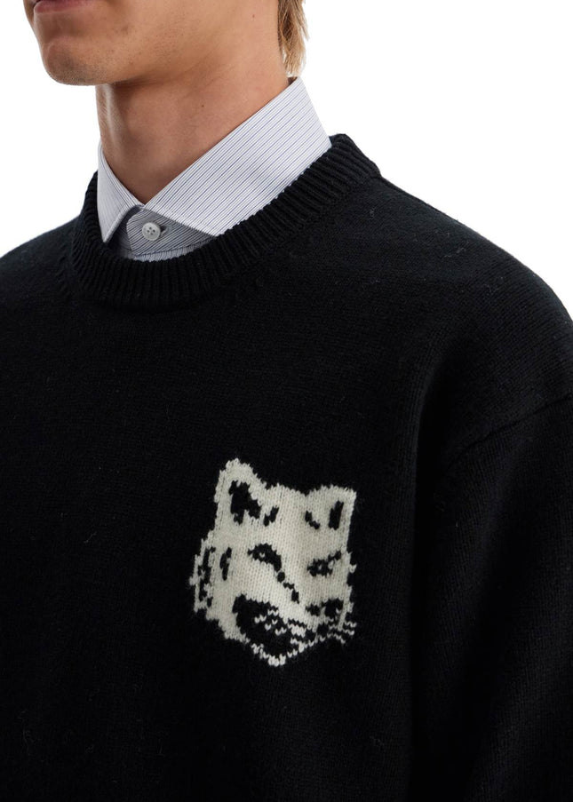 Maison Kitsune fox head wool sweater