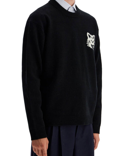 Maison Kitsune fox head wool sweater