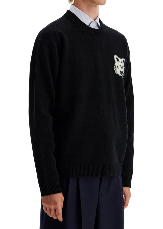 Maison Kitsune fox head wool sweater