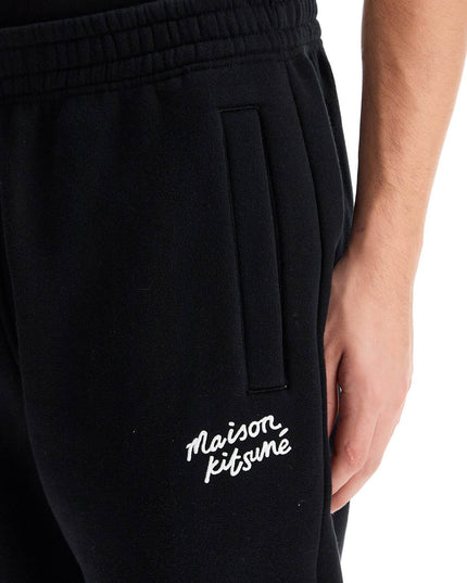 Maison Kitsune comfort joggers with embroidery